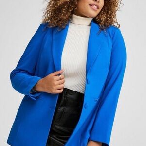 Torrid Vibrant Blue Refined Crepe Blazer